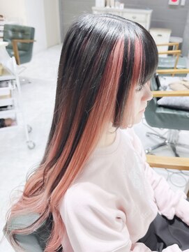 デイズ(days) インナーカラーホワイトピンクデザインカラー