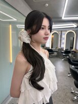 ボタン ハカタ(VOTAN hakata) 市野瀬裕奈/博多韓国ヘア/センター分け/レイヤーカット/暗め