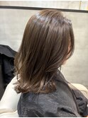 細めハイライト×寒色系カラー