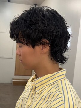 エルマーク 京都駅前(L-MARK) メンズウルフ/men's/スパイラルパーマ/波巻き/ツイスパ