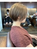 【畑中】ベージュカラー×シースルー丸みショート