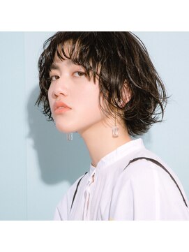 アピッシュ シーナ 海老名店(apish ciena) ＊黒髪ラフショート×万能ウェットワイドバング♪