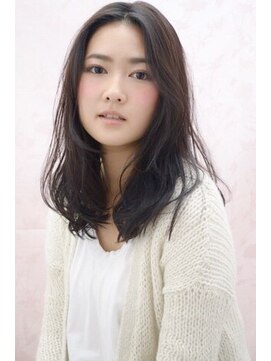ルークス 中央林間(LOOOKS) セミロングの前髪なし＆アンニュイな毛先パーマ