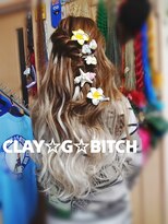 クレイジービッチ(CLAY G BITCH)&nbsp;【エクステ】仙台エクステ 派手髪スーパーロング ホワイト