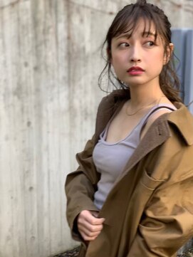 オースティン 流山おおたかの森(AUSTIN) 大人かわいい前髪セシルカットココアブラウンフリンジウェーブ