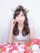 エクラート セントラル 赤坂(ECLART CENTRAL) ウェディング 髪型 結婚式 花嫁 ヘアアレンジ 韓国風ロング