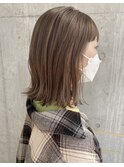 大人可愛い切りっぱなしボブモカベージュ