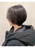 縮毛矯正×ショート　大人かわいい丸みショート