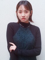 レジュアル(RESSUAL) イメチェンフルバング似合わせカットレッドブラウン