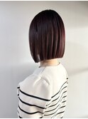 切りっぱなしボブ*チェリーピンク《宇都宮似合わせ美容室》