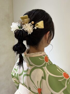 アビント バイ レシッド 武蔵小杉(abinto by rcid) あみおろしアレンジ ×袴  卒業式ヘア