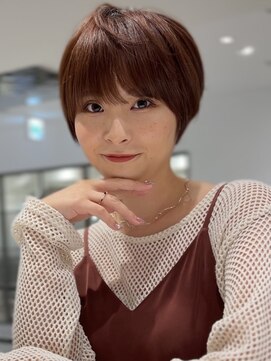 エアー 横浜(AIR) 【長谷川】小顔マッシュショート/ボルドーピンク