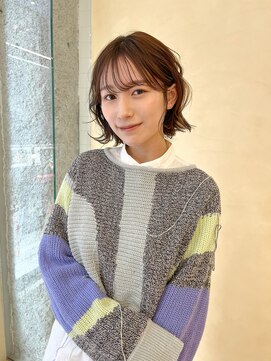 スニュウ(snuw) 【snuw_ayano】ボブ/マロンベージュ/シースルーバング