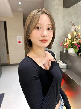 サンド 池袋(sand) ミニボブ/柔らかベージュカラー