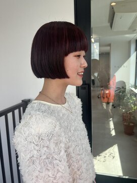 ナループロア ハチ(Nalu pu loa hachi) ミニボブ/ワイドバング/暖色カラー