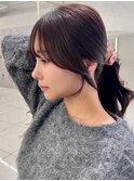 韓国レイヤー/ワインレッド/マロンベージュ/イメチェン/幡ヶ谷