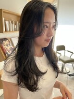 エヌ 烏丸(enu) オリーブグレー+ざっくりレイヤー/藤墳/enu烏丸/京都美容室