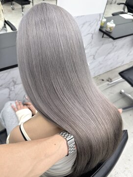 エゴル ナゴヤサカエ(ENGOL NAGOYA SAKAE) 新美蓮/グレージュ/グレー/ハイトーン/デザインカラー