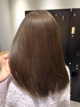 サロンドミルク 新百合ヶ丘店(salon de MiLK) ★スモーキーブラウンウォームベージュ顔周りカット透明感カラー