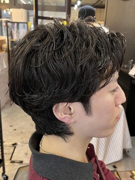 フランクスバーバーリザーブ 人形町店(FRANK’S BARBER RESERVE) ニュアンスパーマ/センターパート/人形町