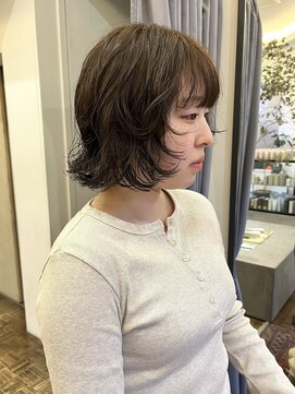 ヘアーアイスカルテット(HAIR ICI QUARTET) ブリーチなし◎暖色ベージュパーマの愛されボブ