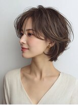 Heart's美人設計と白髪ぼかし専門店 青山表参道店 脱白髪染め/ショートヘア【ハーツ】&nbsp;白髪ぼかし脱白髪染め似合わせショートボブ40代50代60代