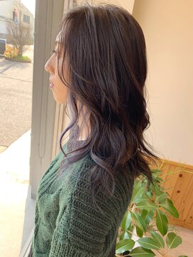 エモシオンヘアー(Emocio'n hair) インナーカラー　ネイビー