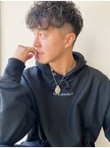 スパイラルパーマ　フェードスタイル
