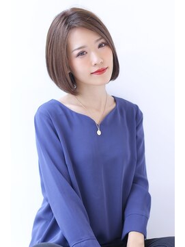 オーロ 宝塚店(ORO) 小顔ボブ抜け感アンニュイかき上げ切りっぱなしボブルフグラボブ