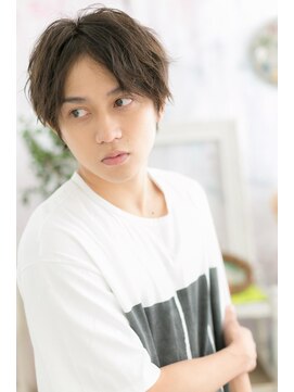 ミック ヘアアンドメイク アップ 駒込店(miq Hair&Make up) センターパート無造作ショートウルフマッシュa1