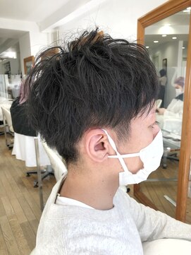 ヘッズ 本八幡店(HEADS) かき上げヘア　ニュアンスマッシュ　サイドパート　韓国マッシュ