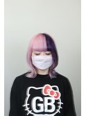 pastel pink×deep purple