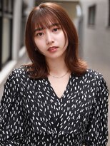 ヘアーサロン ウィング(HAIR SALON Wing) 大人可愛い２０代３０代４０代　外ハネミディアムブラウンカラー