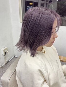 ヘアー アレス(hair ales) パープルカラー ダブルカラー ハイトーンカラー グレープカラー