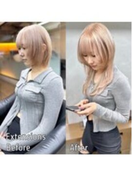 ディア(.eer) ダブルカラー/ホワイトミルクティーベージュ/エクステウルフ