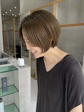 ジーナ 神戸 三田駅前(Zina) ショート/ショートボブ/オリーブカラー