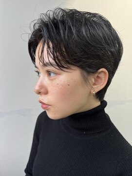 ヴェイン 渋谷(vain) ★くびレイヤーエモージュ黒髪グレーベージュレイヤーロング前髪