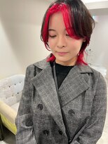 キャパ セントラル 天神 大名店(CAPA central) レッド×ブラック レイヤーカット