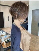 大人可愛い小顔ひし形クビレ丸み20代30代40代大人ショート(蘭)