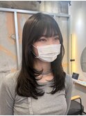 ダブルカラー/大人ボブ/黒髪スタイル/髪質改善/縮毛矯正