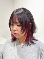 スイ(suiw)&nbsp;【丸顔さんにオススメ】顔周りレイヤーインナーカラー【suiw】