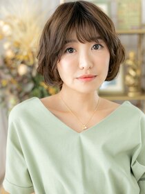 カバーヘア ブリス 戸田公園西口店(COVER HAIR bliss)&nbsp;ウルフパーマひし形ふわフェザーショートa戸田公園20代30代40代