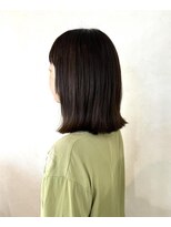 ヘアアンドメイク エジェリ(hair&make egerie)&nbsp;ブリーチ無し・オリーブベージュカラー・ミディアムボブ