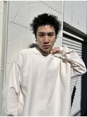 スパイキーショート/ニュアンスパーマ/オールバックショート