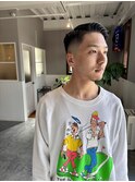 七三分け　スキンフェード