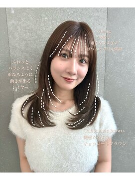 ロンドアベニール 北千住(Lond avenir) 韓国顔周り/バタフライカット/ミディアムレイヤーカット北千住