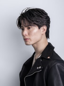 ビカムメンズヘアー 栄店(become men's hair) フェザーパーマセンターパートニュアンスパーマ名古屋栄