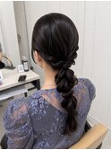 パーティーヘアセット編み下ろしヘアアレンジ川越本川越