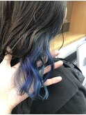 イヤリングブルーエメラルドユニコーンカラー