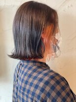 ニコ カシェート 狭山市東口店(nico-cachette)&nbsp;外ハネボブ×インナーキャロットオレンジ